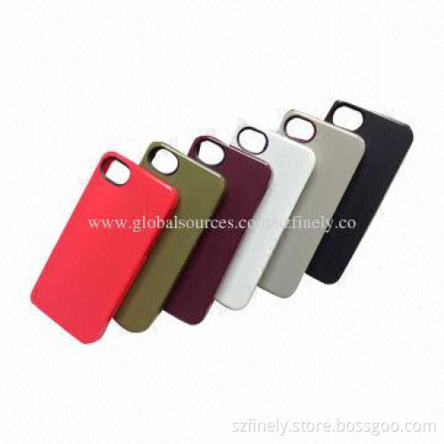PC+TPU case for iPhone 5/5S, 2-in-1 design, brushed effect, lightweight and anti-scratch